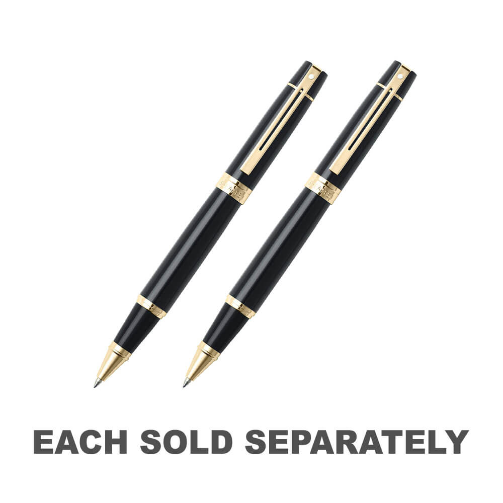 300 Glossy Black/Gold Trim Pen