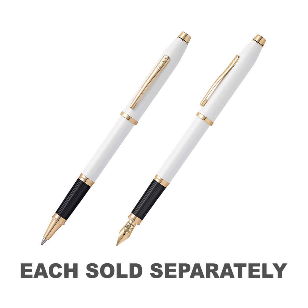 Century II Pearlescent White Rose Gold Pen