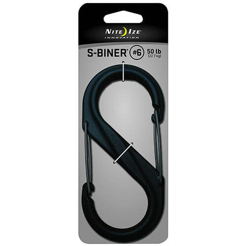 S-Biner Dual Carabiner Plastic #6 (Black)