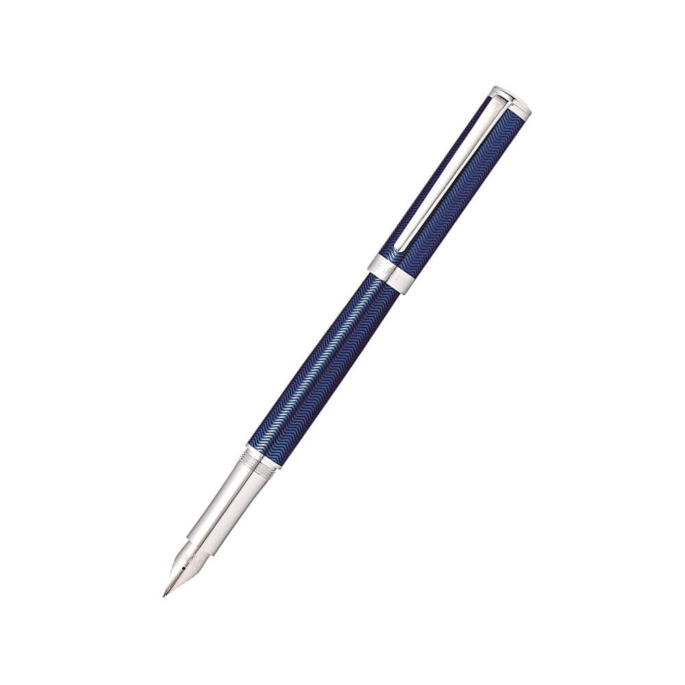 Intensity Engraved Blue Lacq/Chrome Trim Pen