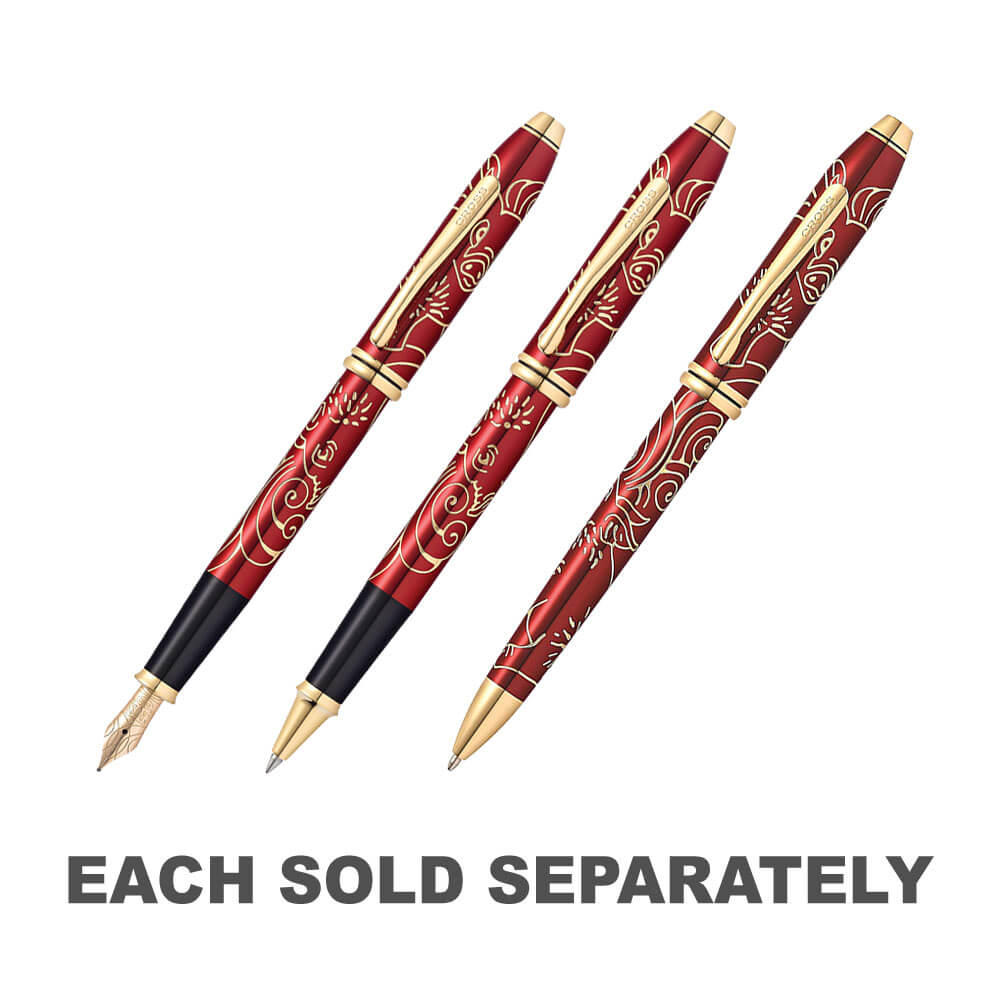 Townsend Year of Pig 23CT Gold Red Lac Pen