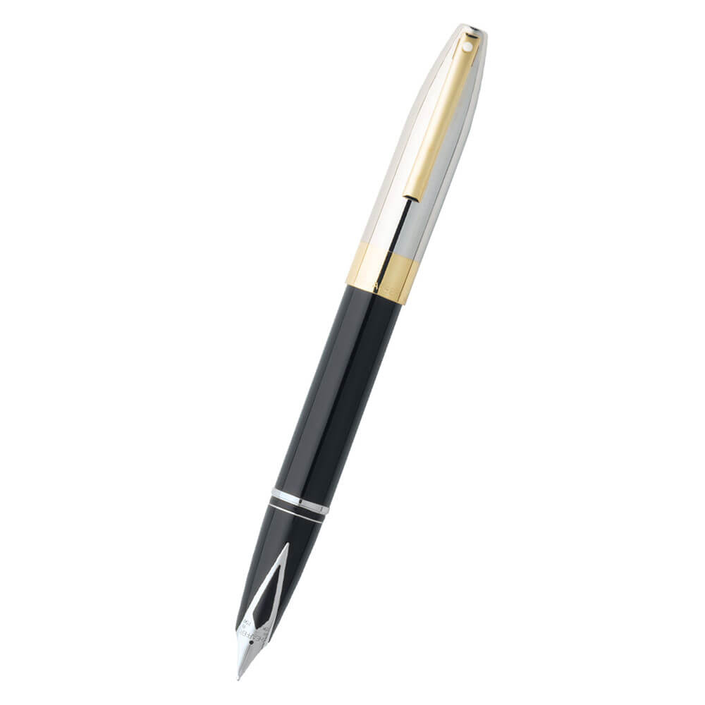 Legacy Black Lacquer Fine Fountain Pen with 22ct Gold Trim