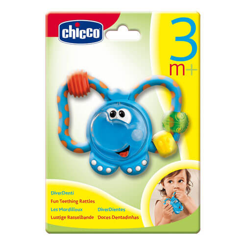 Chicco Toy Elephant Fun Plastic Teething Rattle