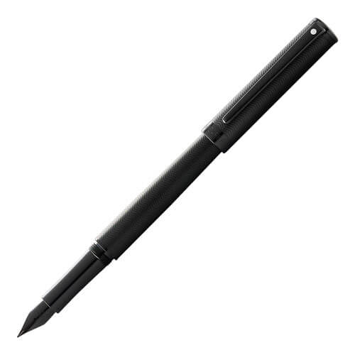 Matte Black Fountain Pen w/ Glossy Black PVD Trim