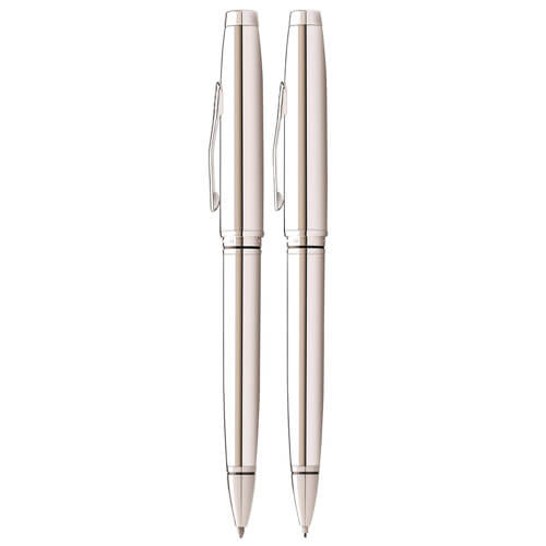 Cross Coventry Lustrous Polished Chrome Pen and Pencil Set