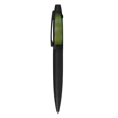 Lumina Matte Black Ballpoint Pen w/ Red/Yellow/Green LED