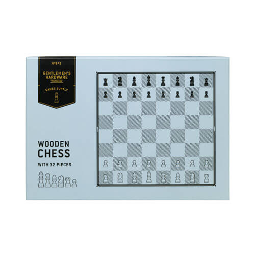 Gentlemen's Hardware Acacia Wood Chess Set