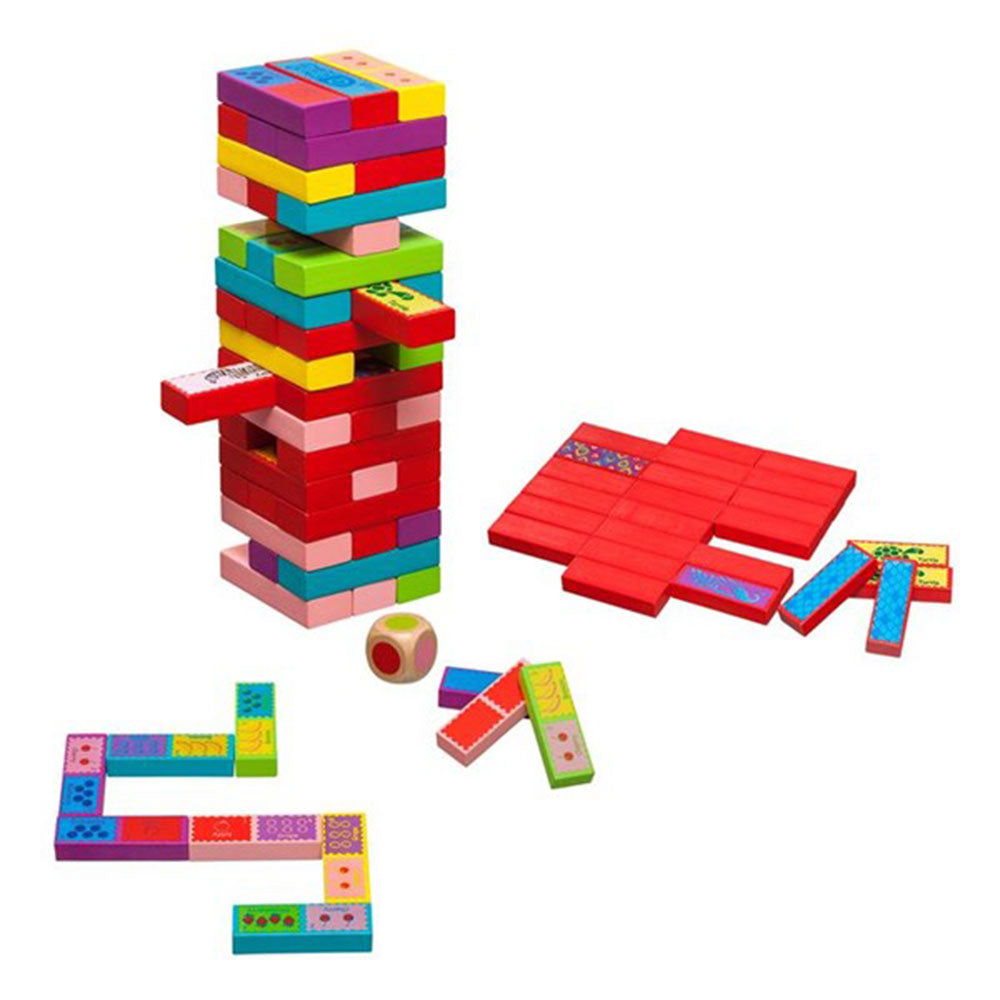 Coloured Tumbling Tower 3-in-1 Game