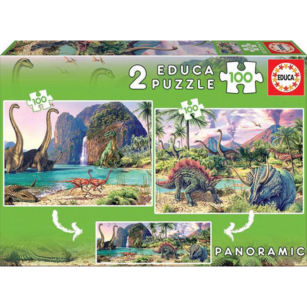 Educa Dino World Puzzle Collection 2x100pcs