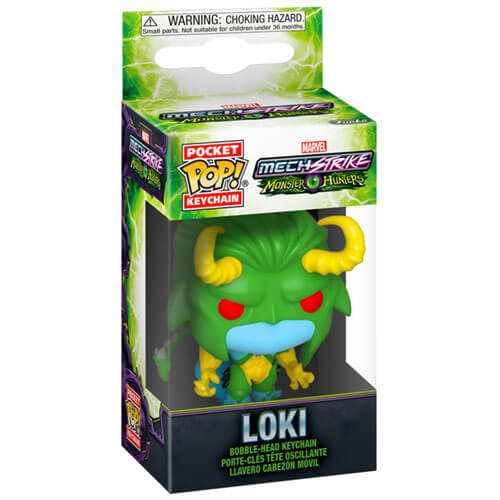 Marvel Mech Strike Monster Hunters Loki Pocket Pop! Keychain