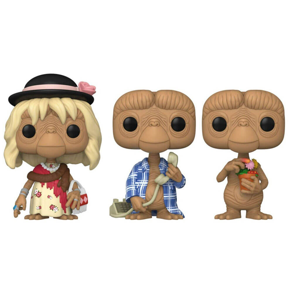 E.T. in Disguise, in Robe & w/ Flowers US Exclusive Pop! 3pk