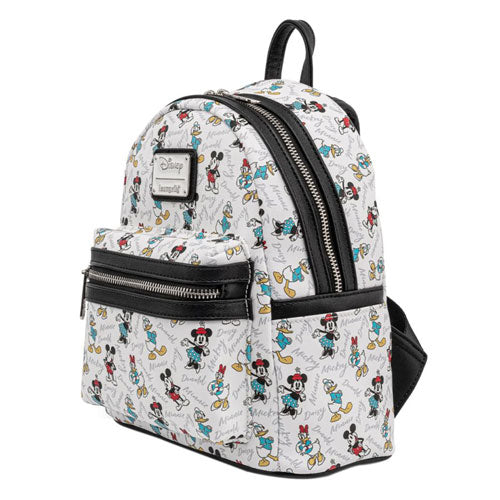 Disney Friends Print Black Trim US Exclusive Mini Backpack