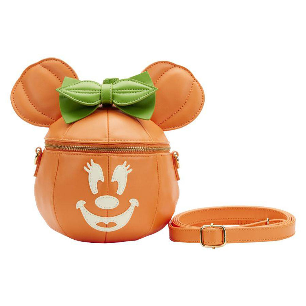 Disney Minnie Mouse Pumpkin Glow Face Crossbody Bag