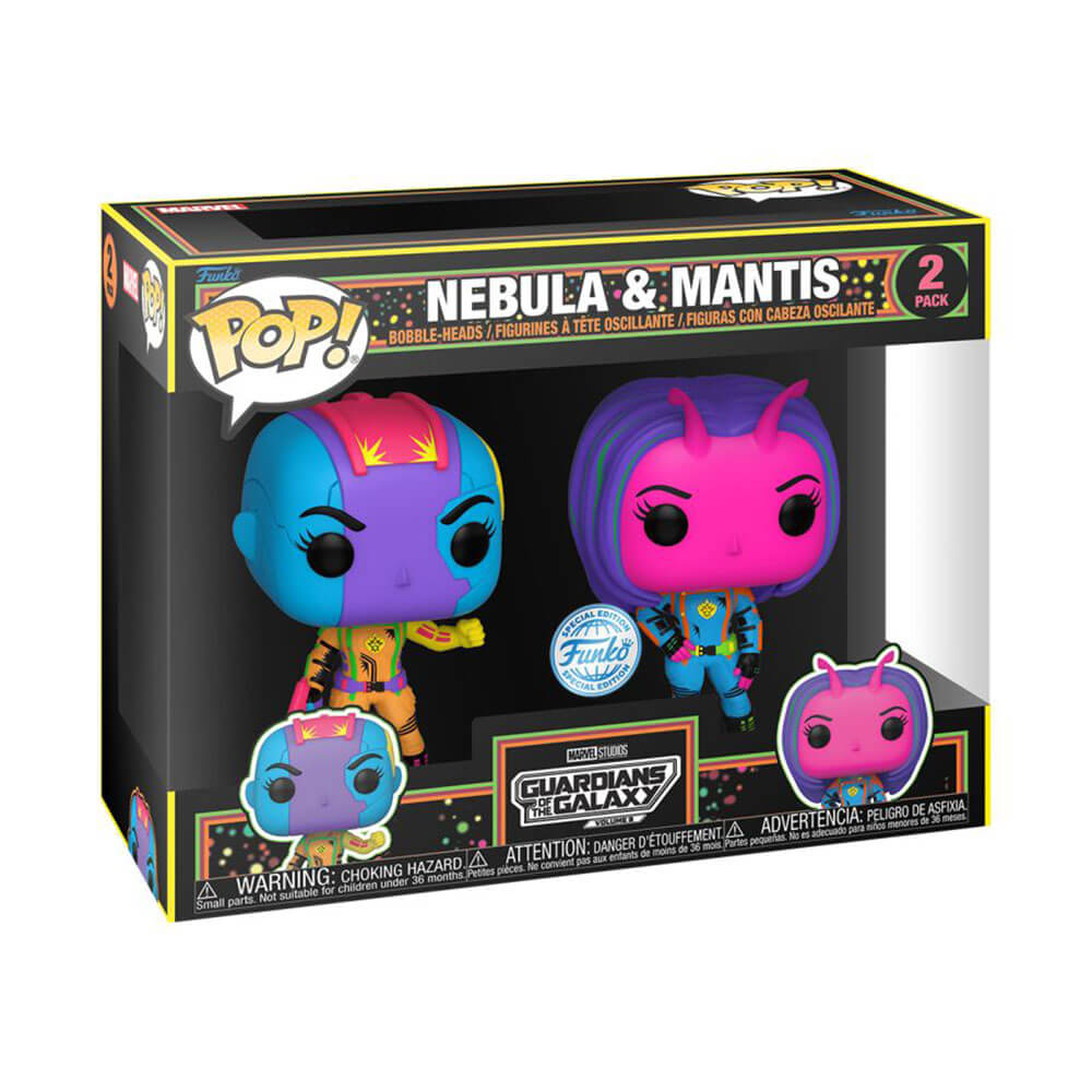 GotG 3 Nebula & Mantis US Exclusive Blacklight Pop! 2-Pack