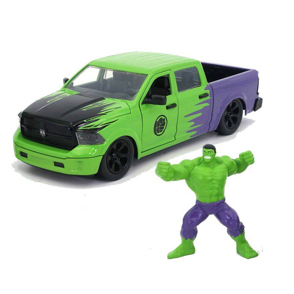 2014 Dodge Ram 1500 1:32 Scale Hollywood Rides with Hulk Set