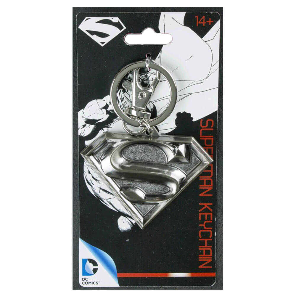 Superman Logo Pewter Keychain