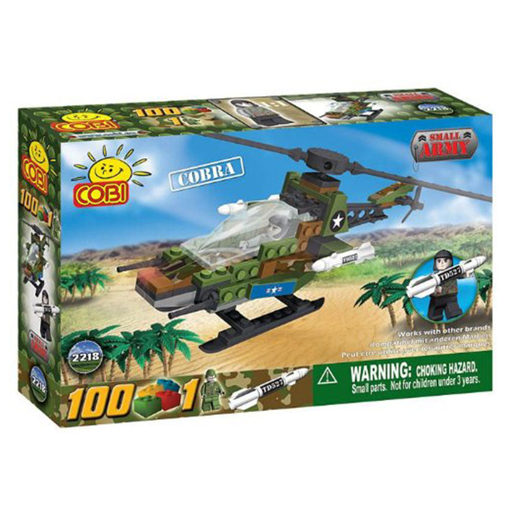 Small Army 100pc Cobra Military Helicopter Construction Set