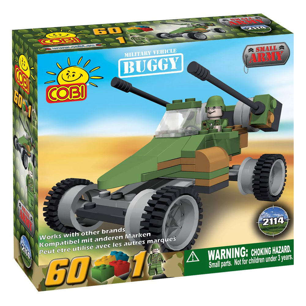 Small Army 60 Piece Buggy Military Vehicle Construction Set