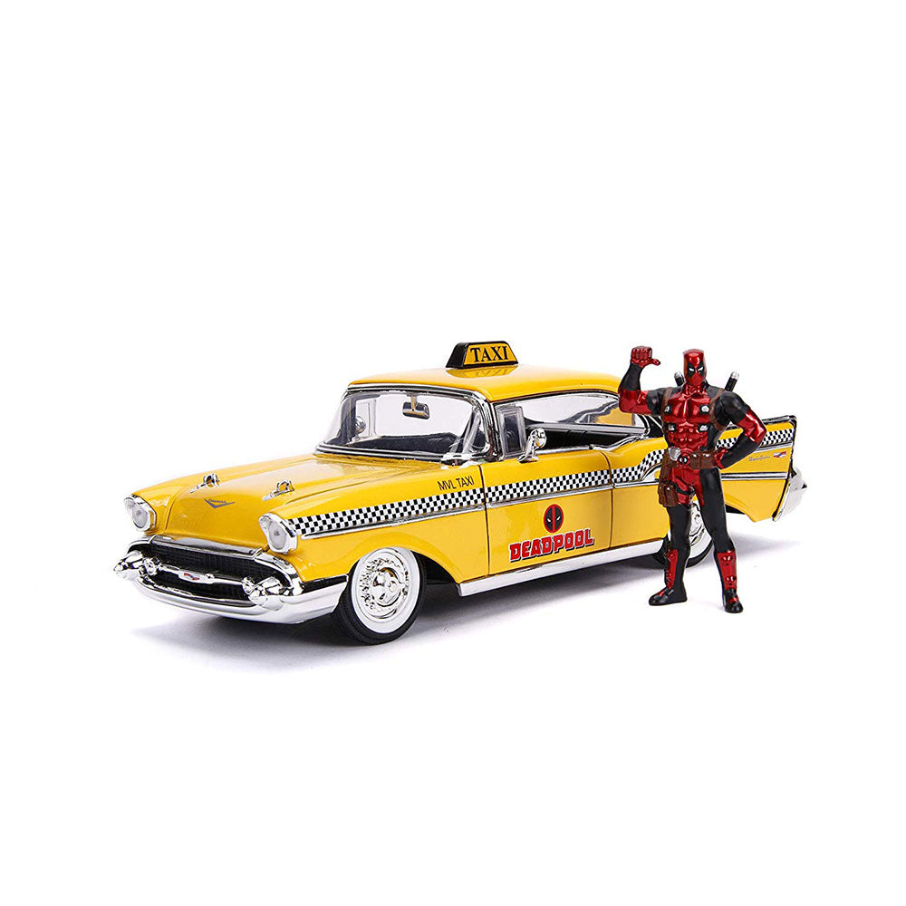 Deadpool Chevy Yellow Taxi 1:24 Hollywood Rides Diecast Veh