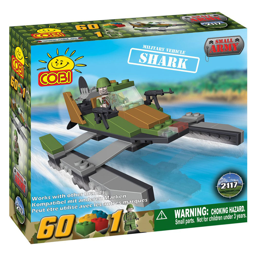 Small Army 60 Piece Shark Military Vehicle Construction Set