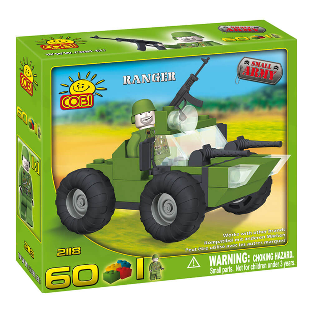 Small Army 60 Piece Ranger Military Vehicle Construction Set