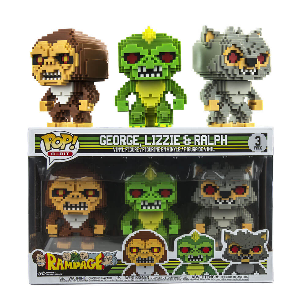 Rampage George, Lizzie & Ralph 8-bit US Pop! Vinyl 3 Pk