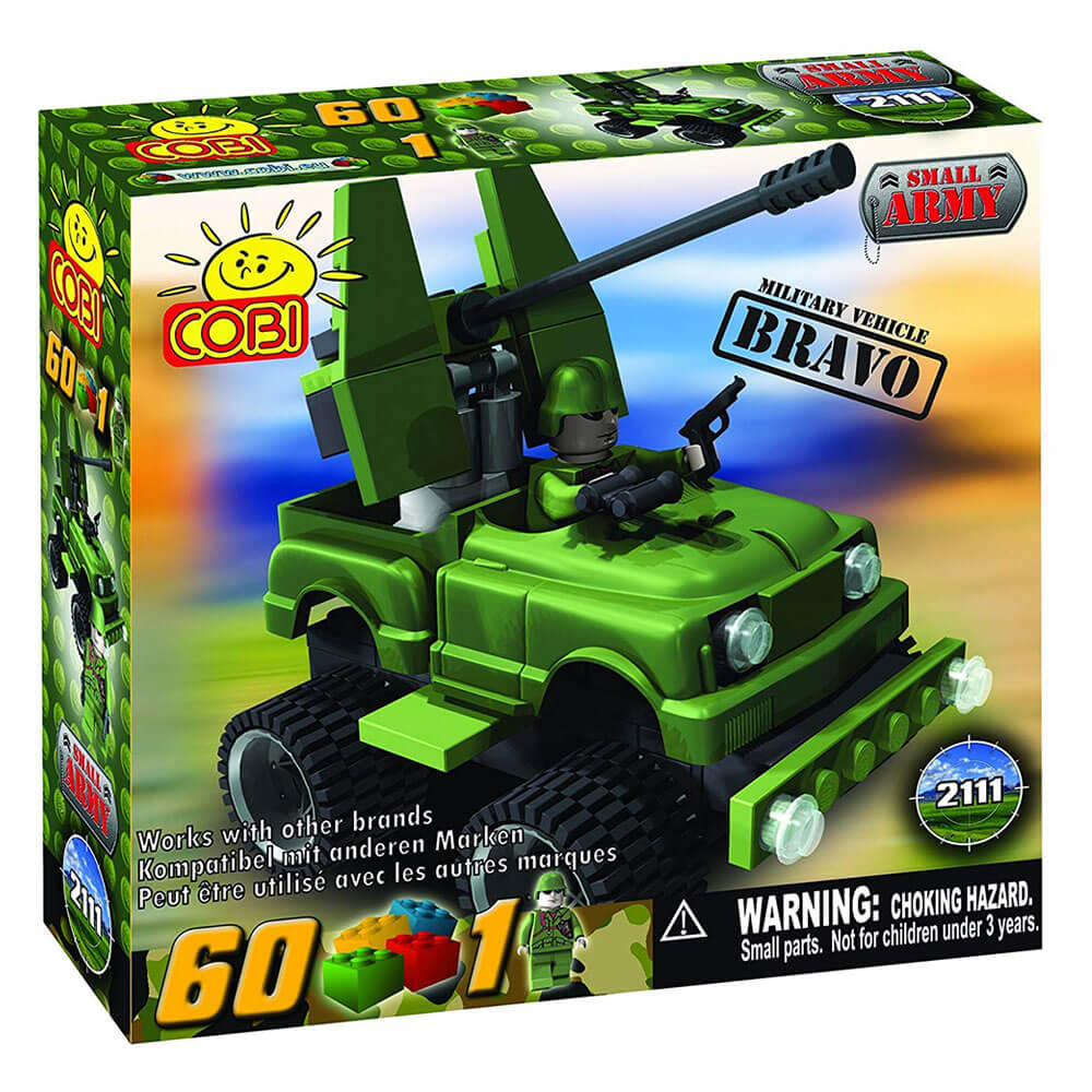 Small Army 60 Piece Bravo Military Vehicle Construction Set