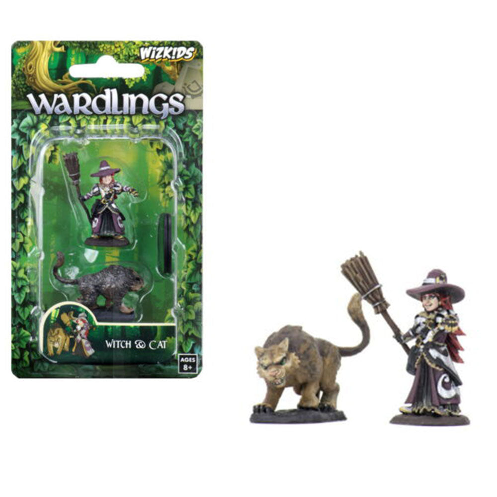 Wardlings Girl Witch & Witch's Cat Pre-Painted Minis