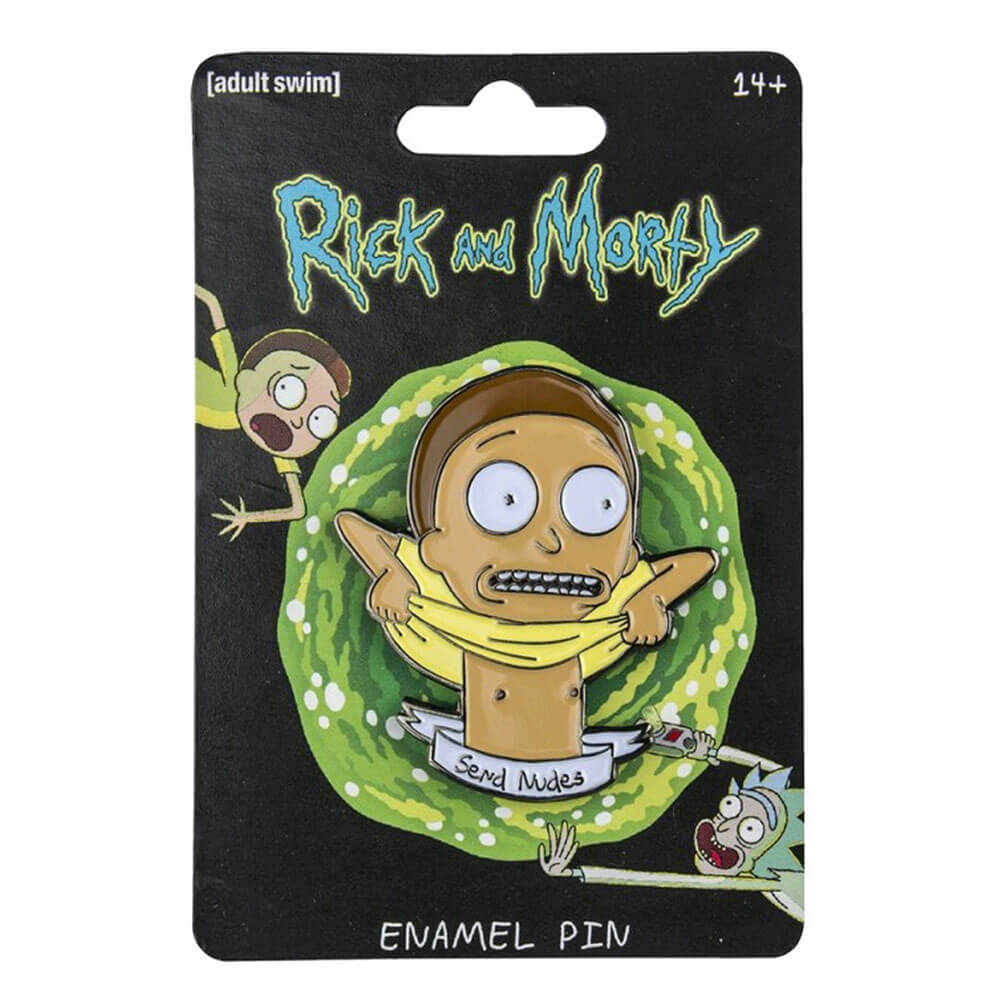 Rick and Morty Send Nudes Enamel Pin