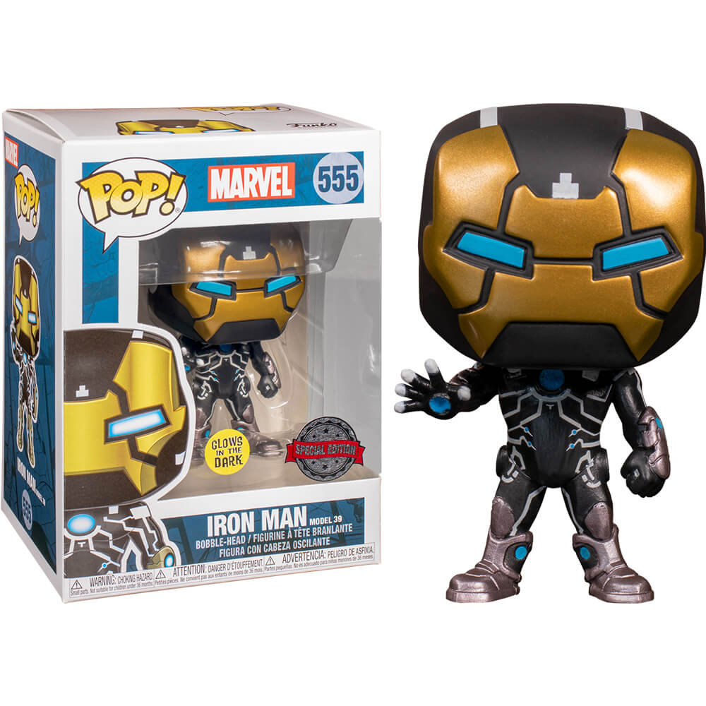 Iron Man Mark XXXIX Glow Marvel 80th An. US Excl Pop!