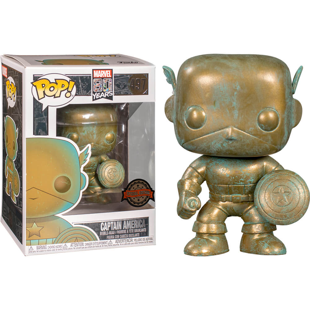 Captain America Marvel 80th Anniversary Patina US Excl Pop!