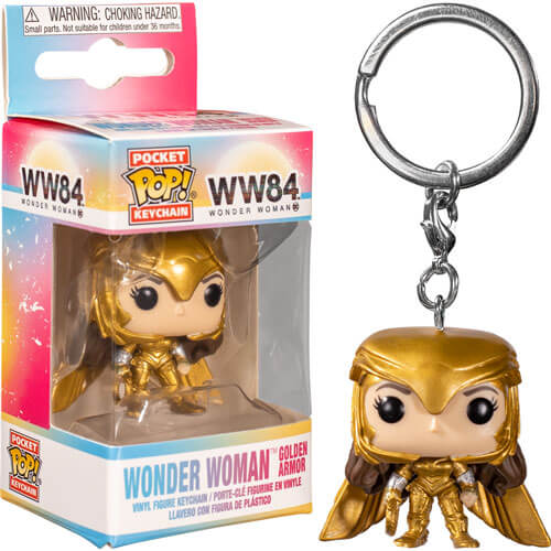 Wonder Woman 1984 Gold Power Pose Pocket Pop! Keychain