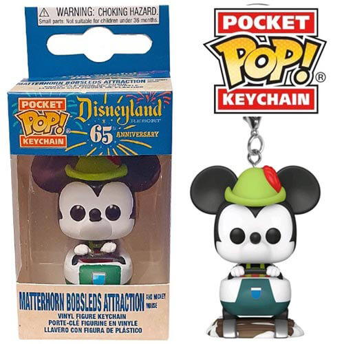Disneyland 65th Mickey Matterhorn Pocket Pop! Keychain
