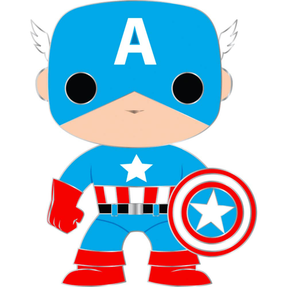 Captain America 4" Pop! Enamel Pin