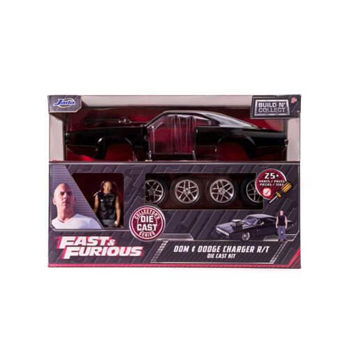 F&F Dom's Dodge Charger with Dom 1:24 Diecast Model Kit