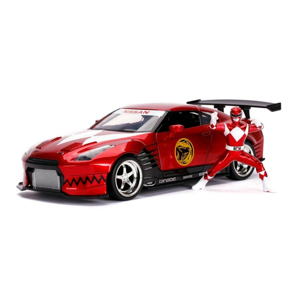 Power Rangers '09 Nissan GT-R Red 1:24 Scale Hollywood Ride