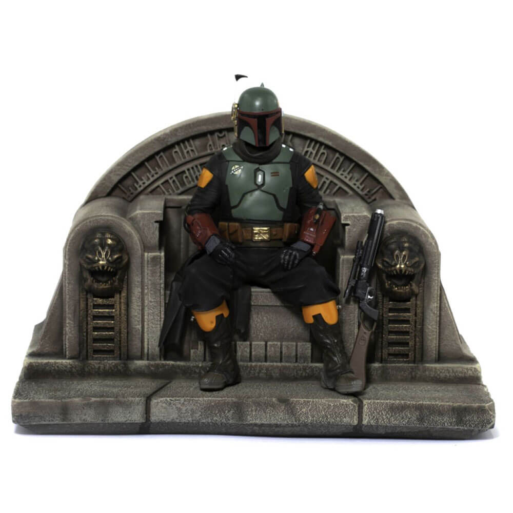 The Mandalorian Boba Fett on Throne Deluxe 1:10 Scale Statue