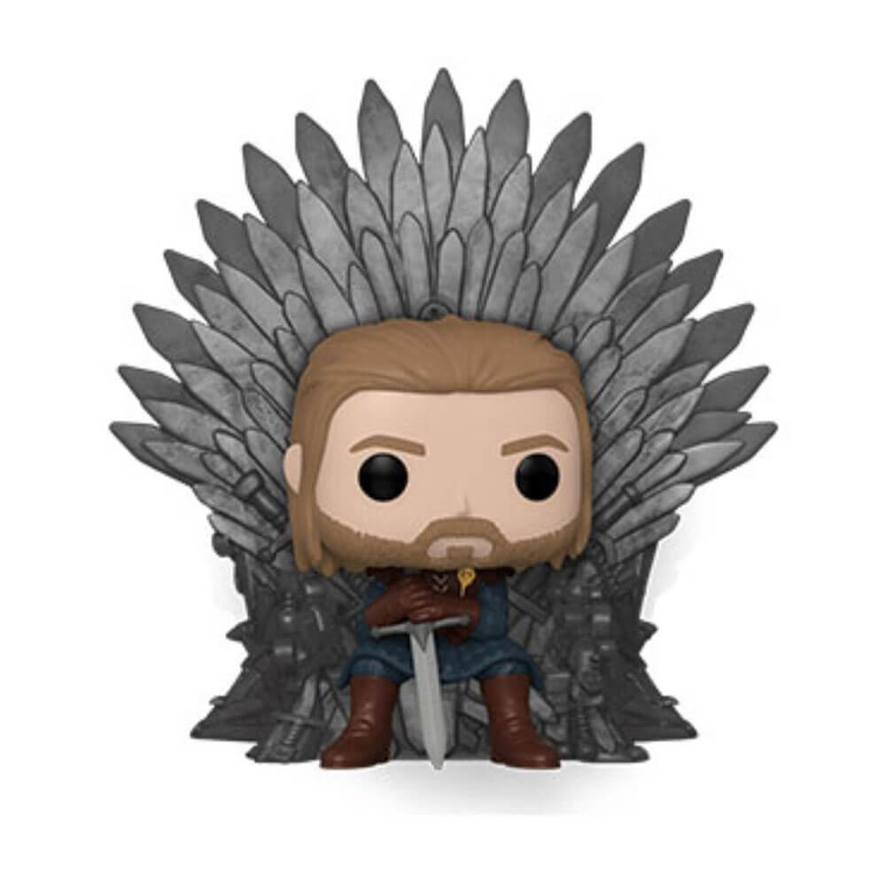 A Game of Thrones Ned Stark on Throne Pop! Deluxe