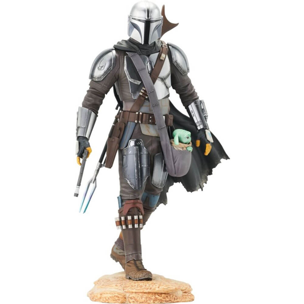Star Wars Mandalorian with The Child Premier Statue