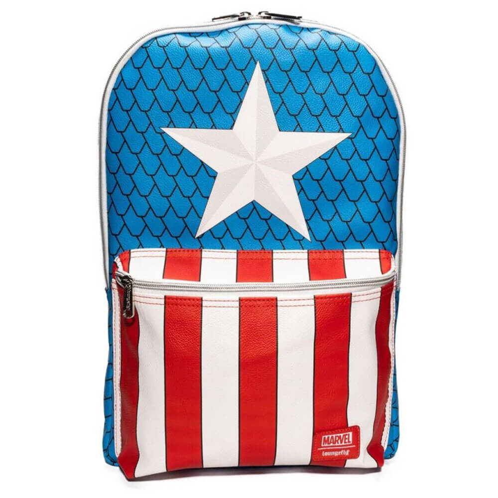 Captain America Costume Mini Backpack with Pin