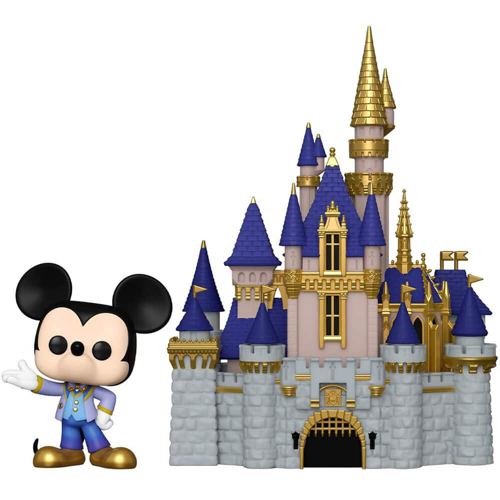 Cinderella Castle w/ Mickey Mouse 50th Anniversary Pop! Town