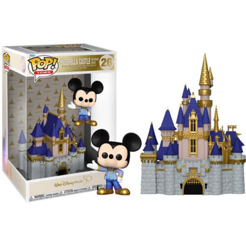 Cinderella Castle w/ Mickey Mouse 50th Anniversary Pop! Town