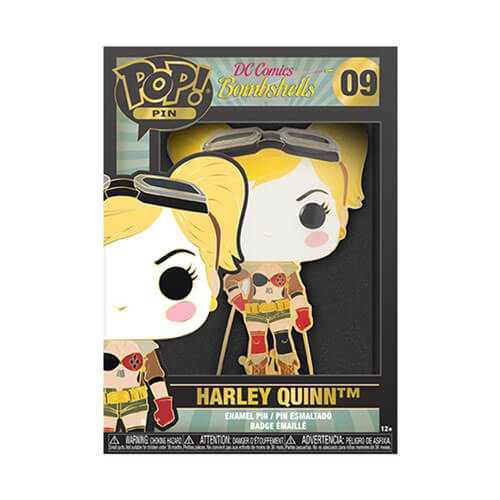 DC Bombshells Harley Quinn 4" Pop! Enamel Pin