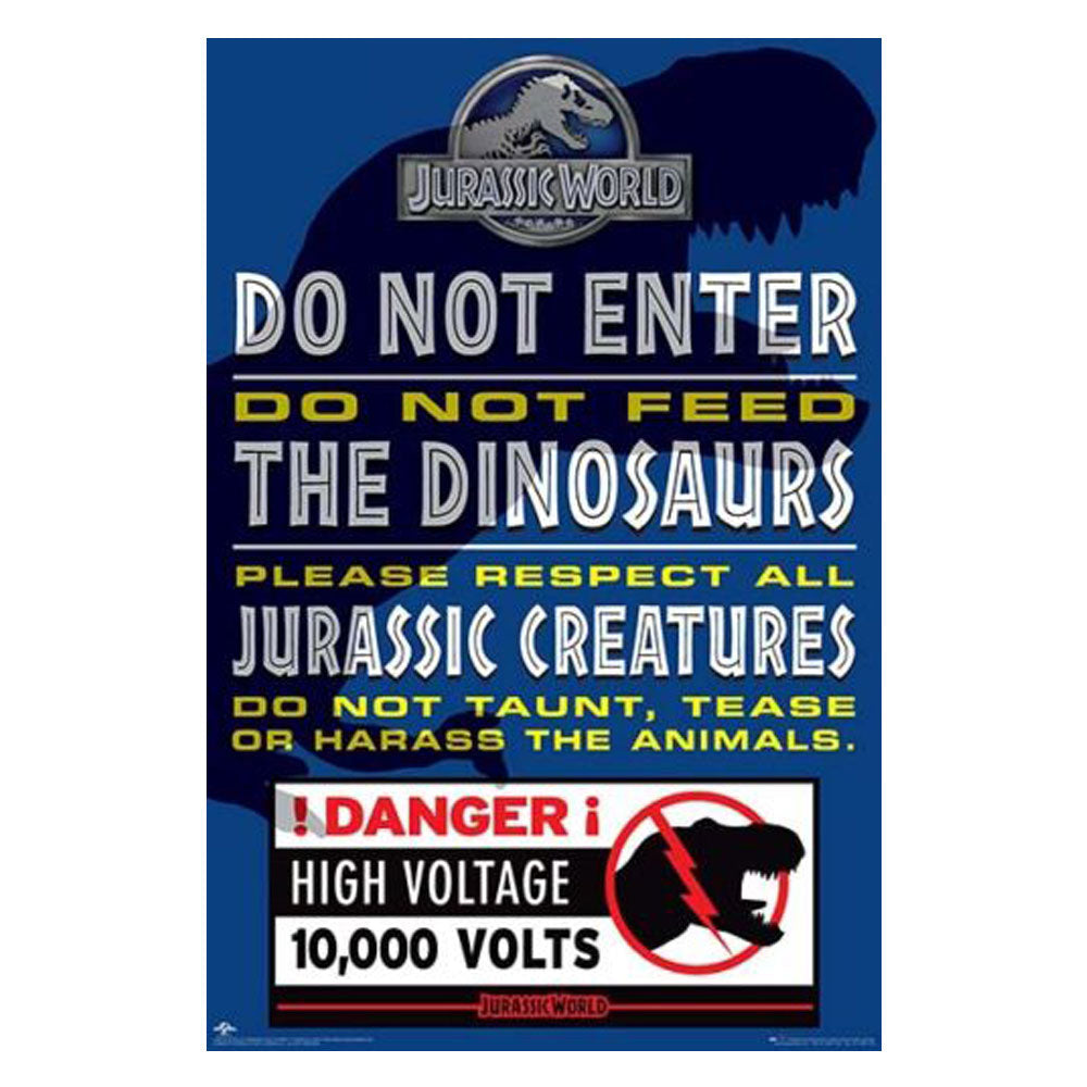 Jurassic World Do Not Enter Poster (61x91cm)