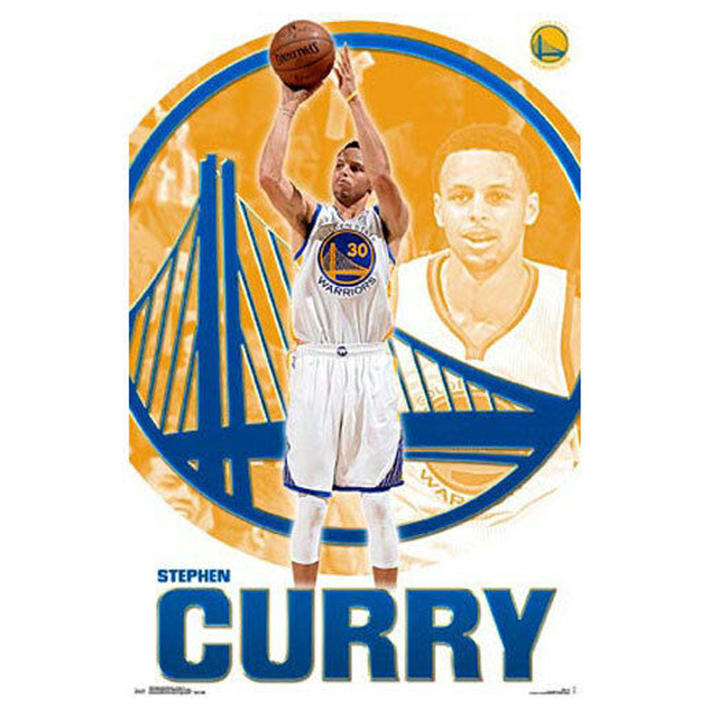 NBA Golden State Warriors S. Curry 15 Poster
