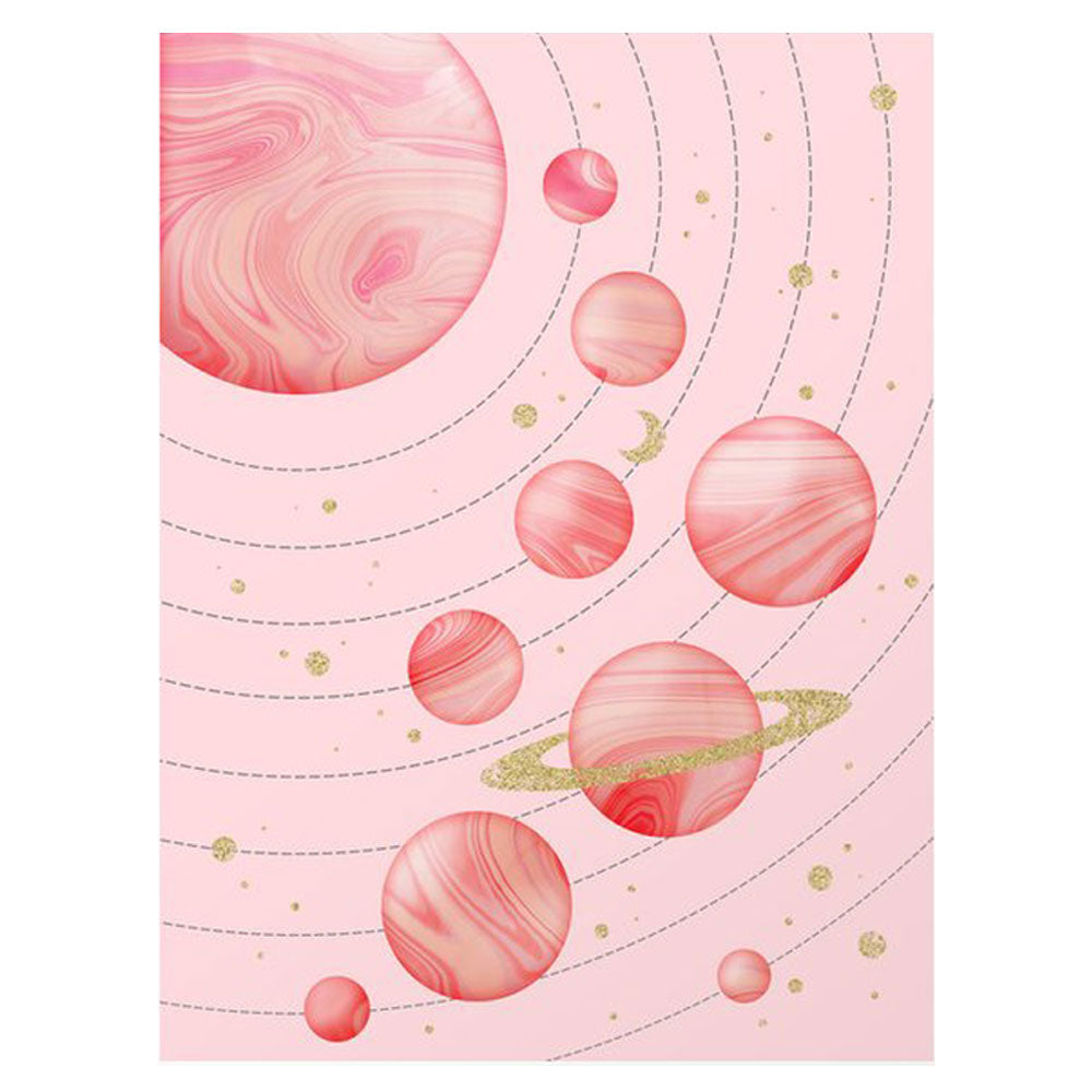 The Solar System Pink Poster