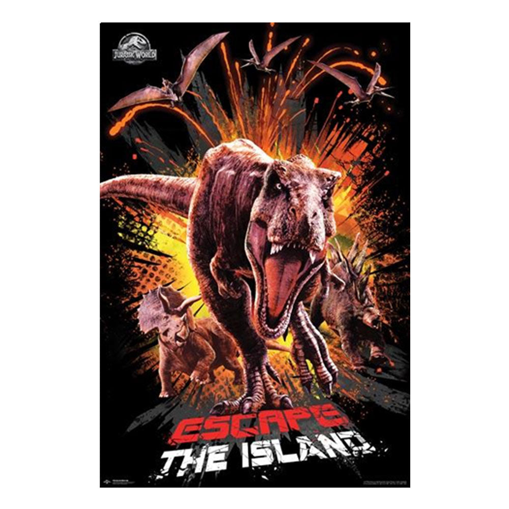 Jurassic World Fallen Kingdom Escape The Island Poster