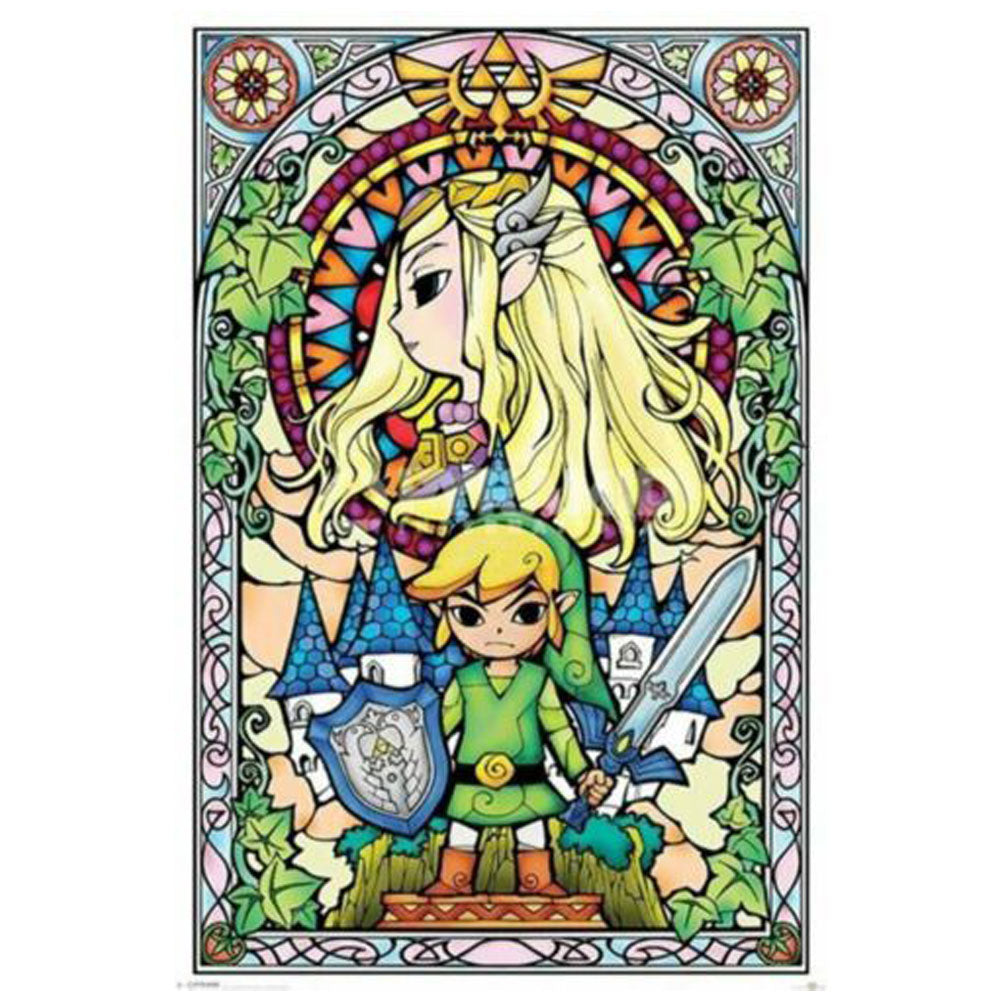 The Legend of Zelda Stained Glass Poster