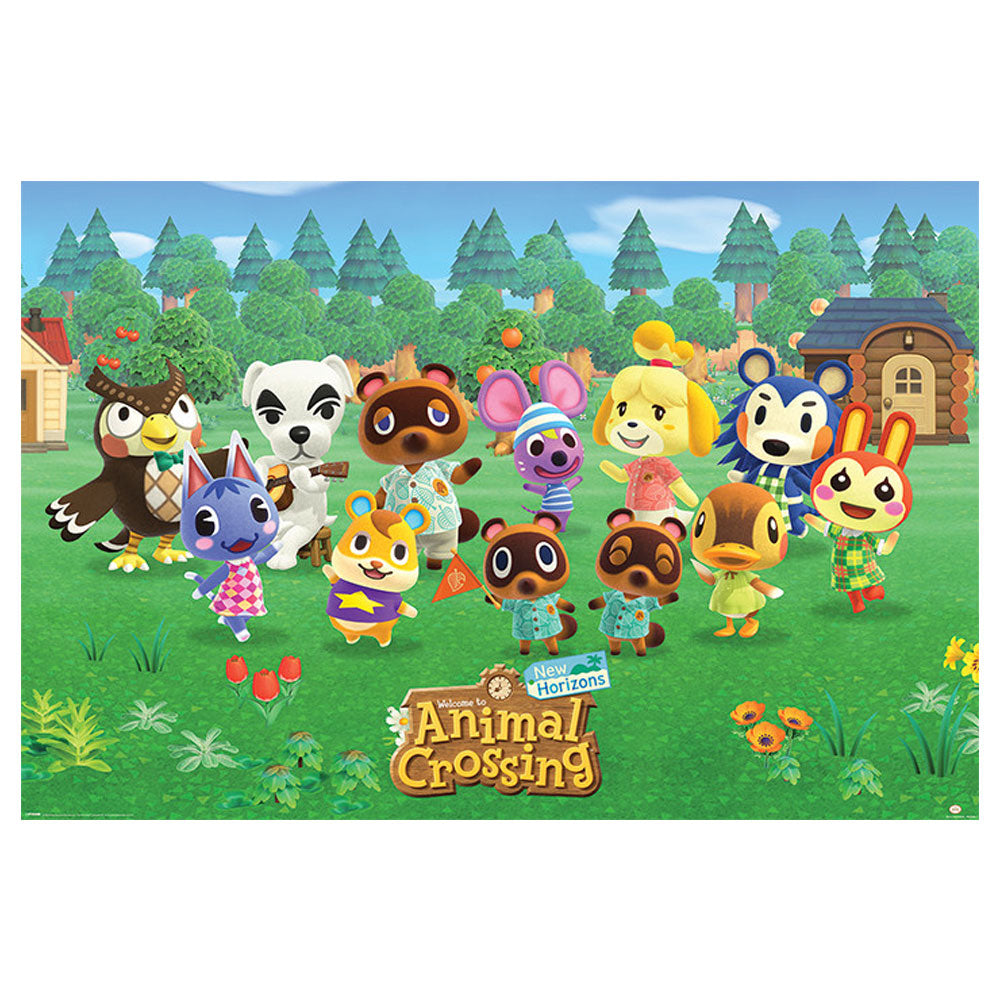 Animal Crossing Line Up Poster