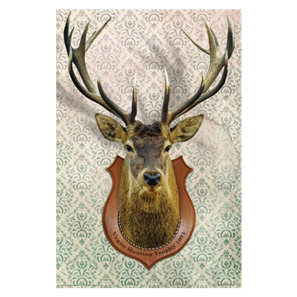 Vegan Hunting Trophy Moose Head Poster